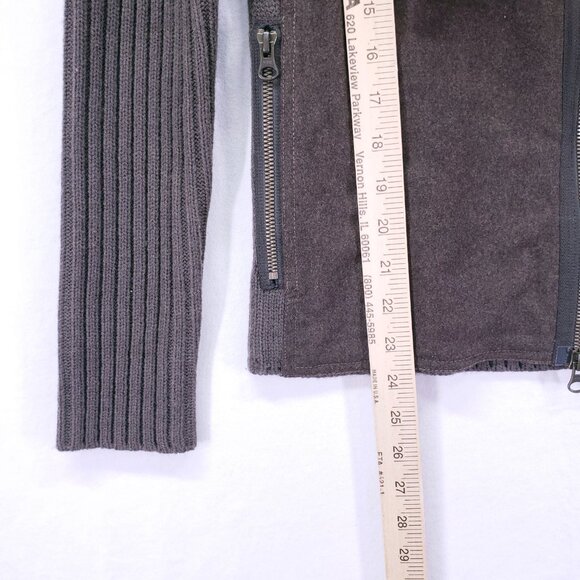 Kuhl Merino Wool Blend Brown Mock Neck Full-Zip Sweater Jacket Zipper Pockets XS - Picture 5 of 14